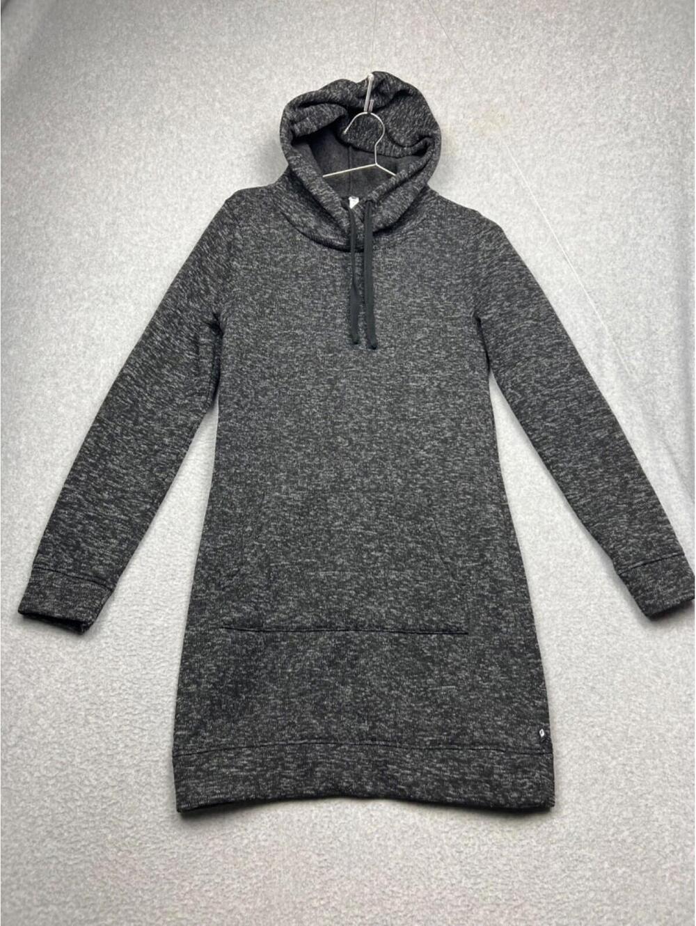 Fabletics Yukon Marled Open Knit Hooded Sweater Dress Cozy Casual Women's S